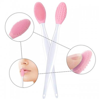 Lip And Nose Scrub Brush Silicone Exfoliating Lip Brush Double-sided Soft Lip Nose Exfoliator Scrubber Tool